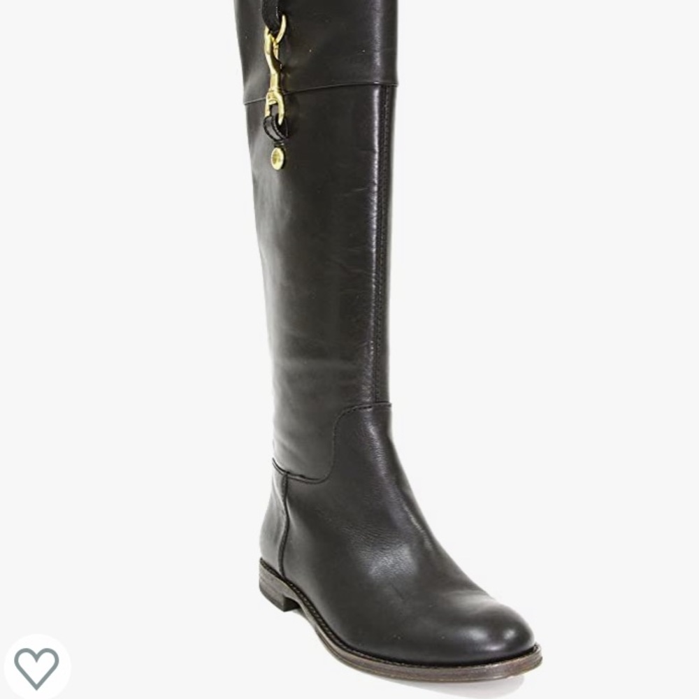 COACH Women's Martta Classic Riding Leather Boots in Black